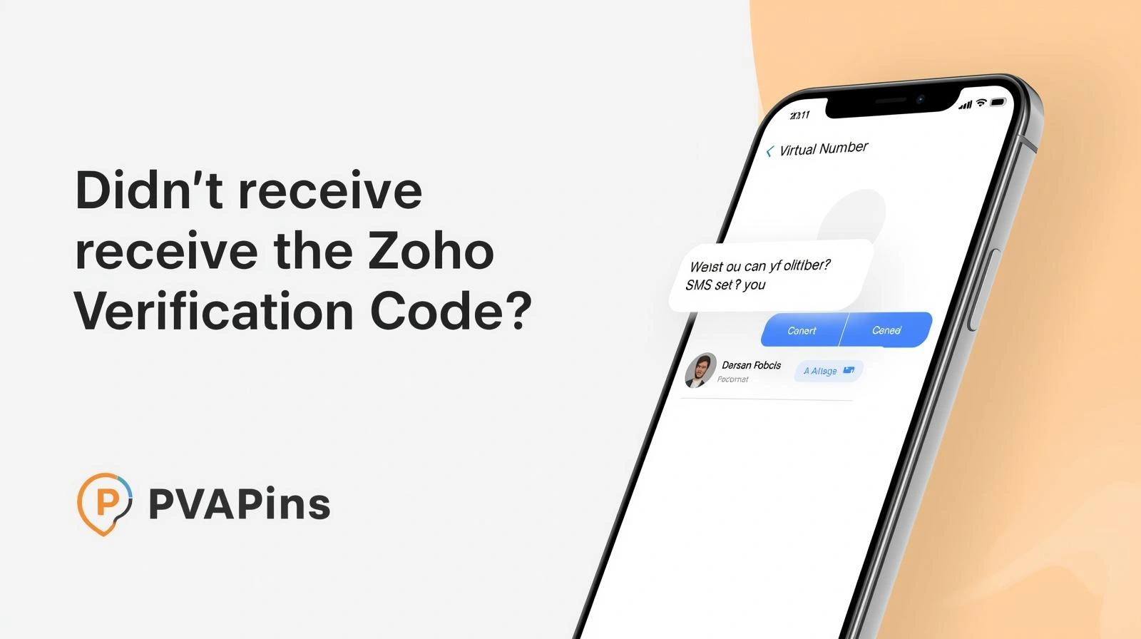 Zoho login screen with verification code not received error on mobile device
