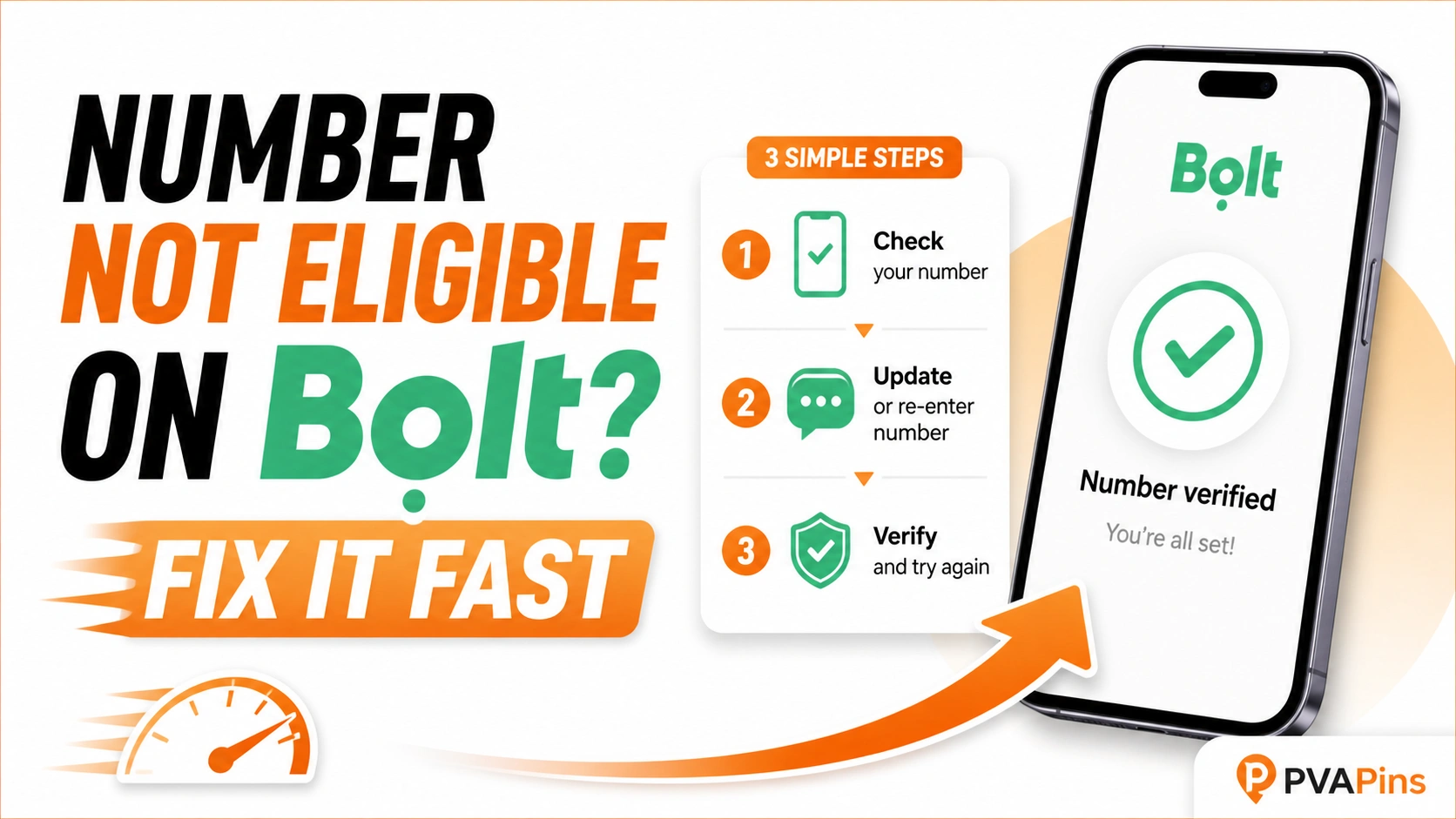 Bolt account login screen with phone number eligibility issue