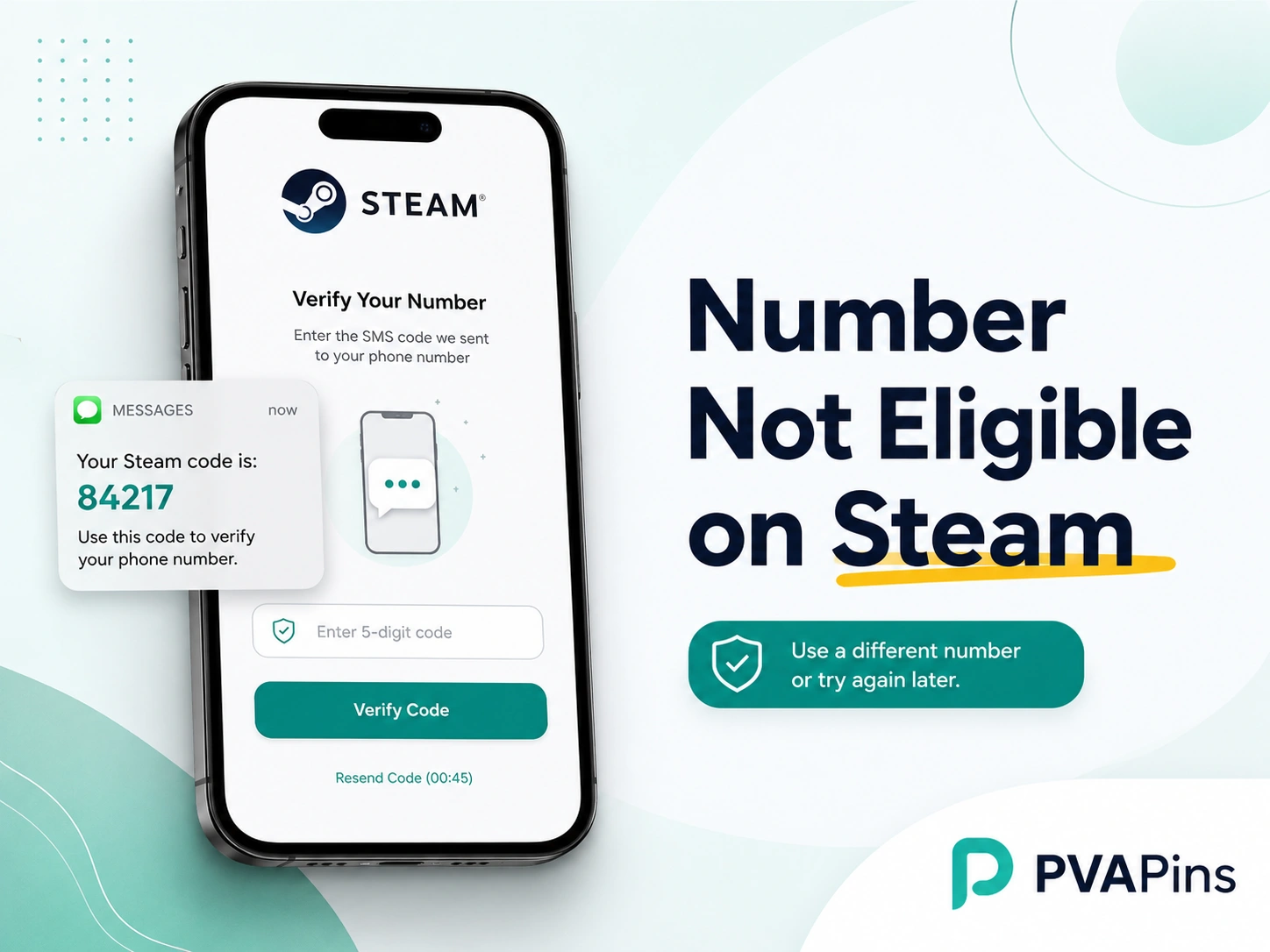 Number Not Eligible on Steam