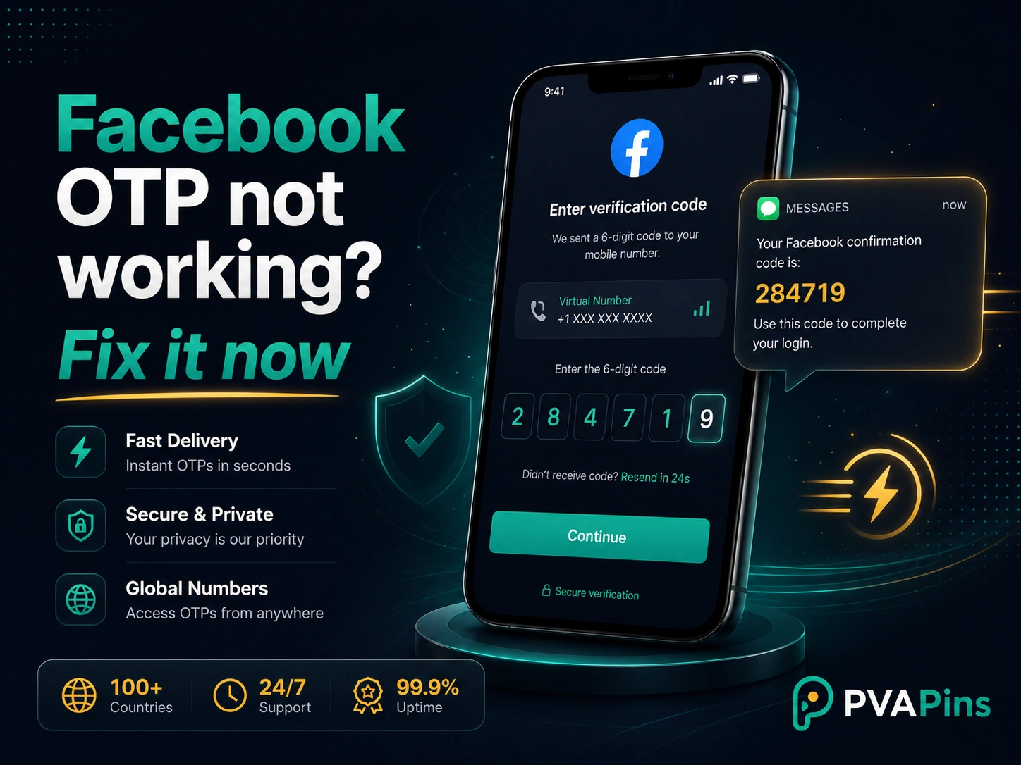 Facebook OTP not working