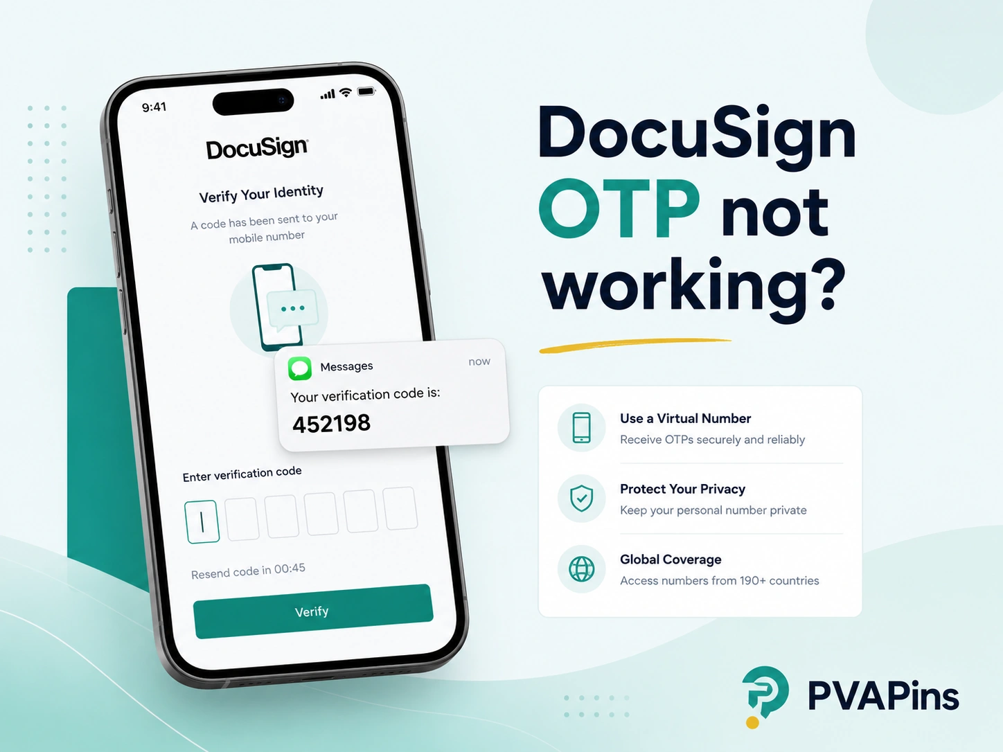 DocuSign OTP Not Working