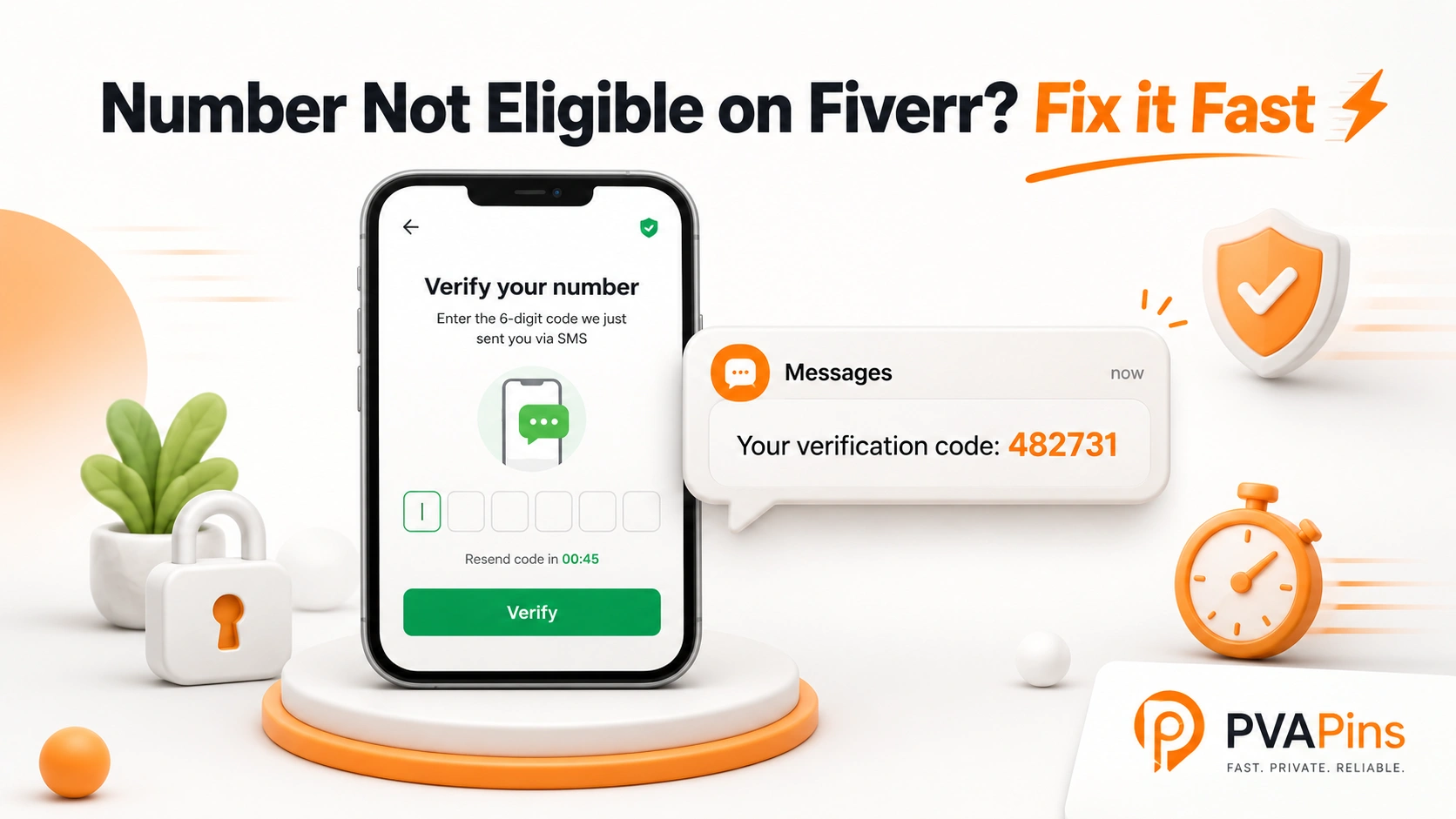 Fiverr phone verification error showing number not eligible and quick fix steps