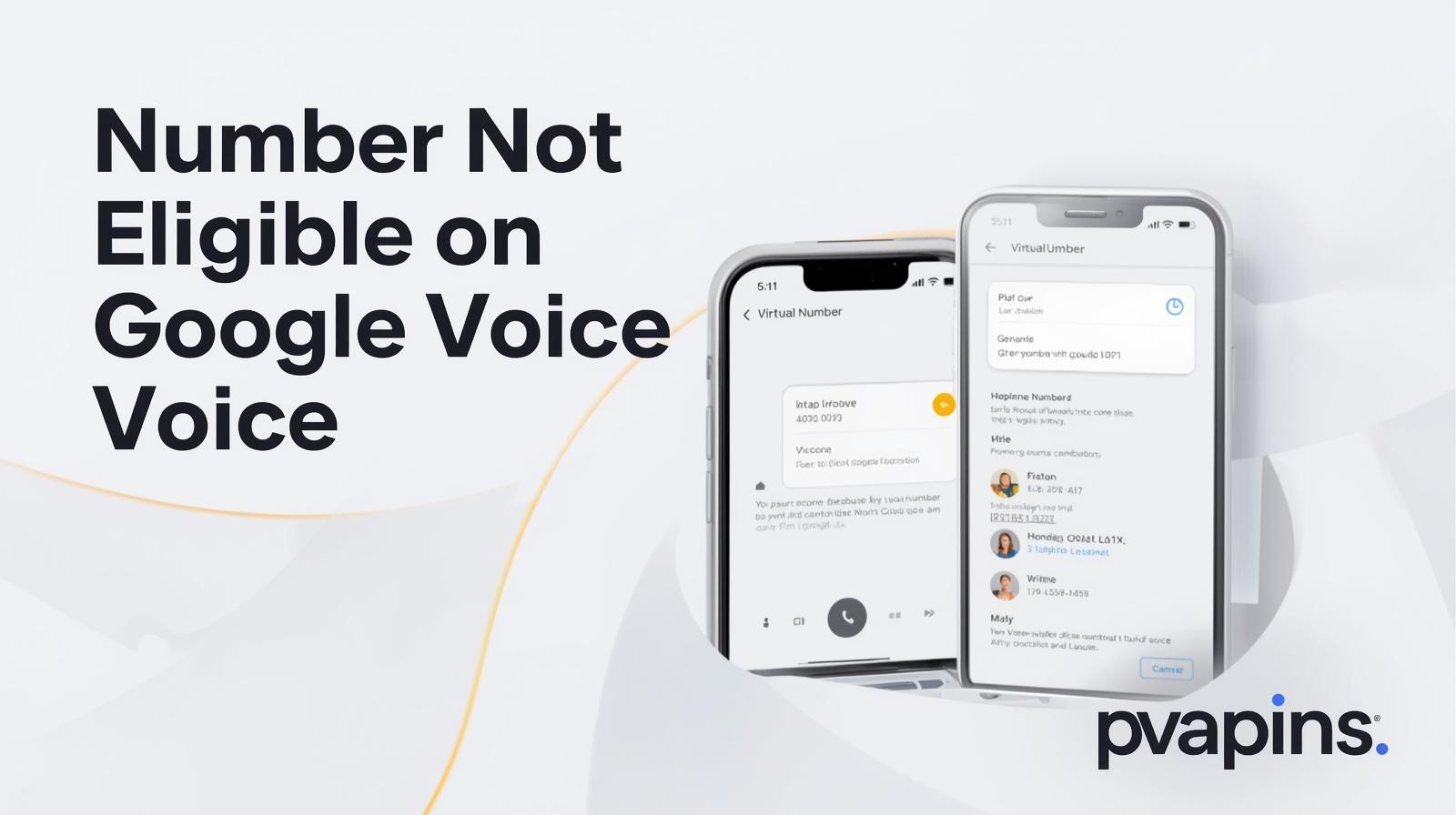 Google Voice number eligibility error message shown on a smartphone screen
