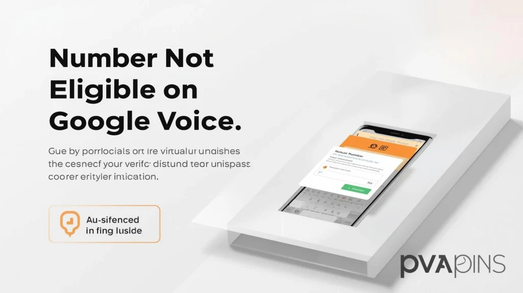 Guide graphic explaining how to fix Google Voice number not eligible issues
