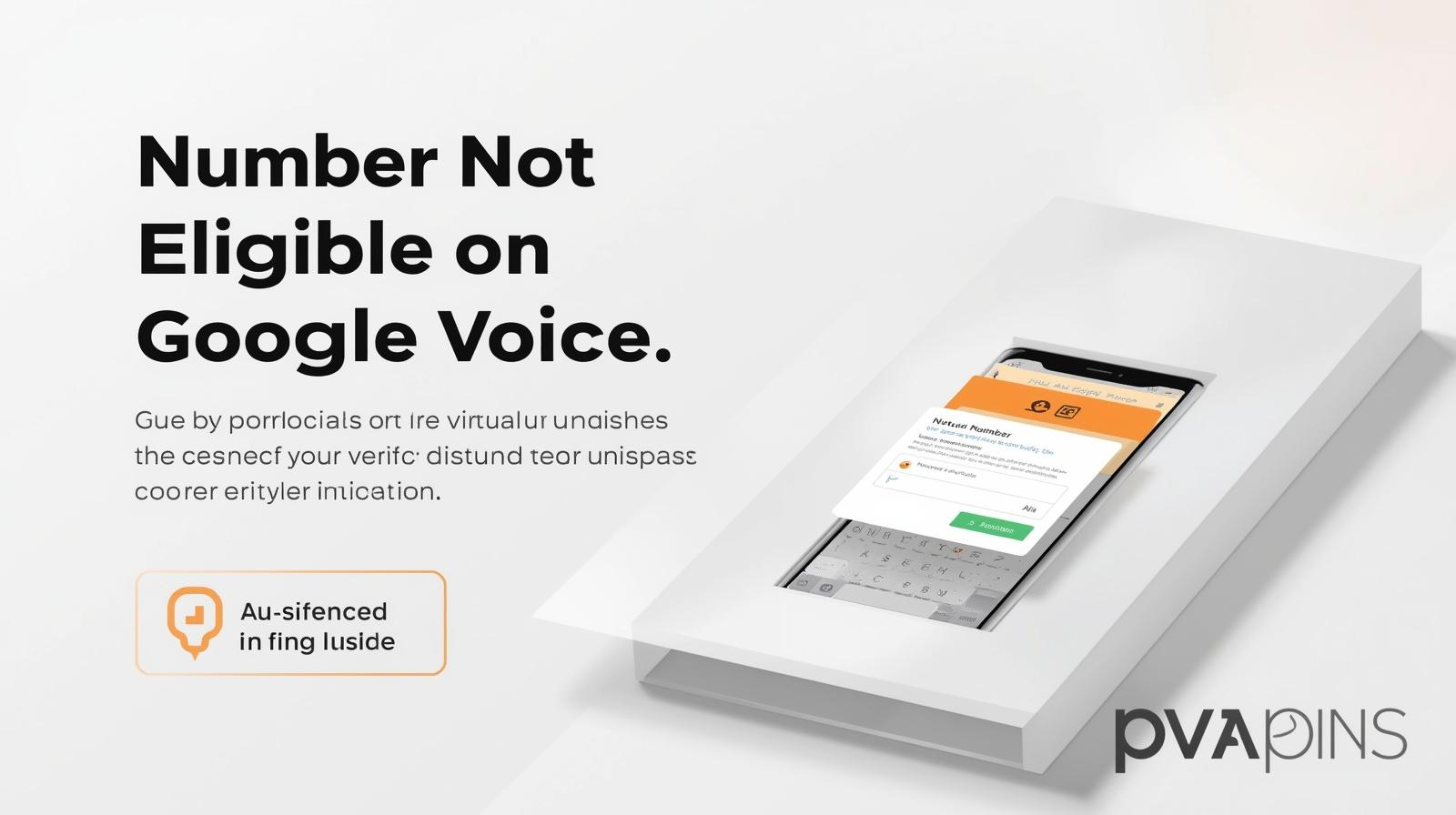 Guide graphic explaining how to fix Google Voice number not eligible issues
