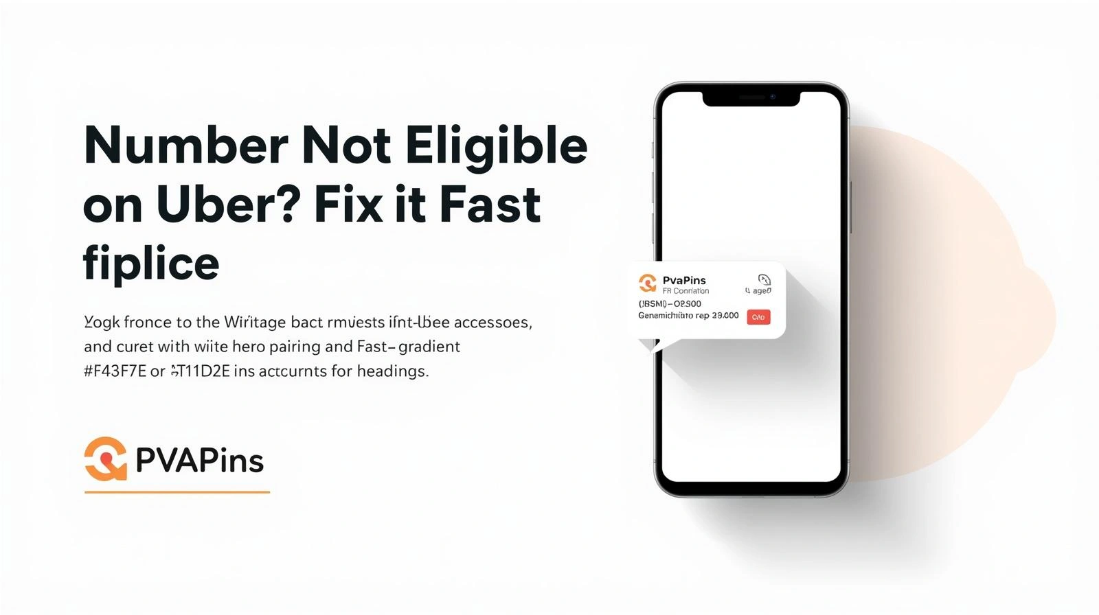 Illustration of troubleshooting steps to fix the “Number Not Eligible” issue in the Uber