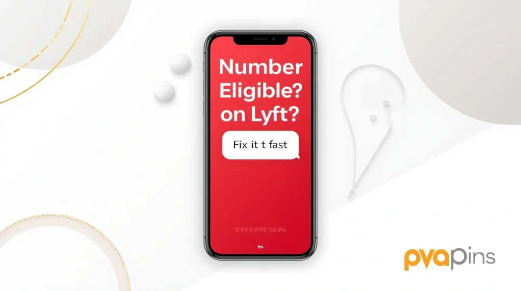 Lyft account verification screen showing steps to fix a phone number that is not eligible for registration.
