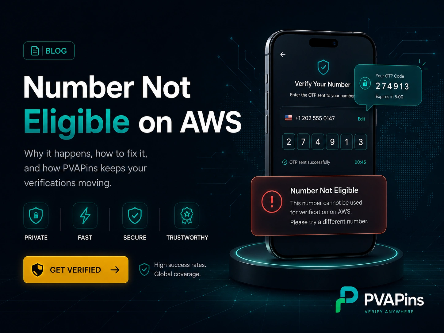 Number Not Eligible on AWS