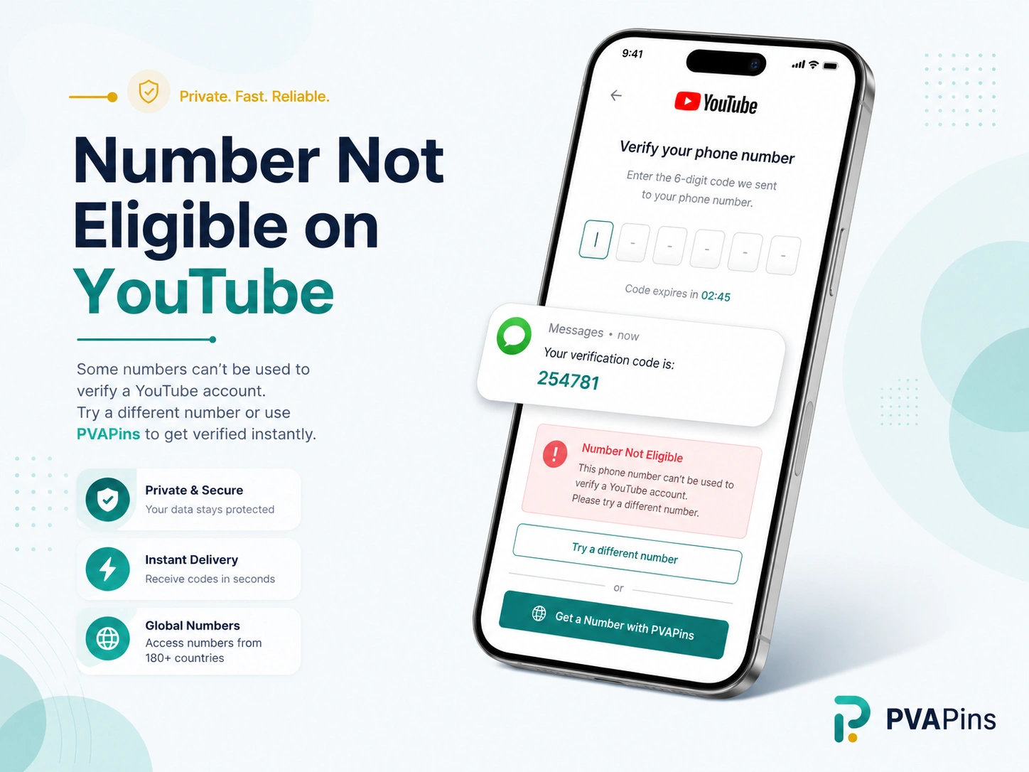Number Not Eligible on YouTube