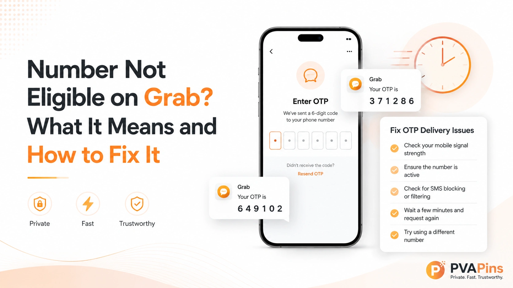 OTP verification guide with PVAPins free numbers and rental options