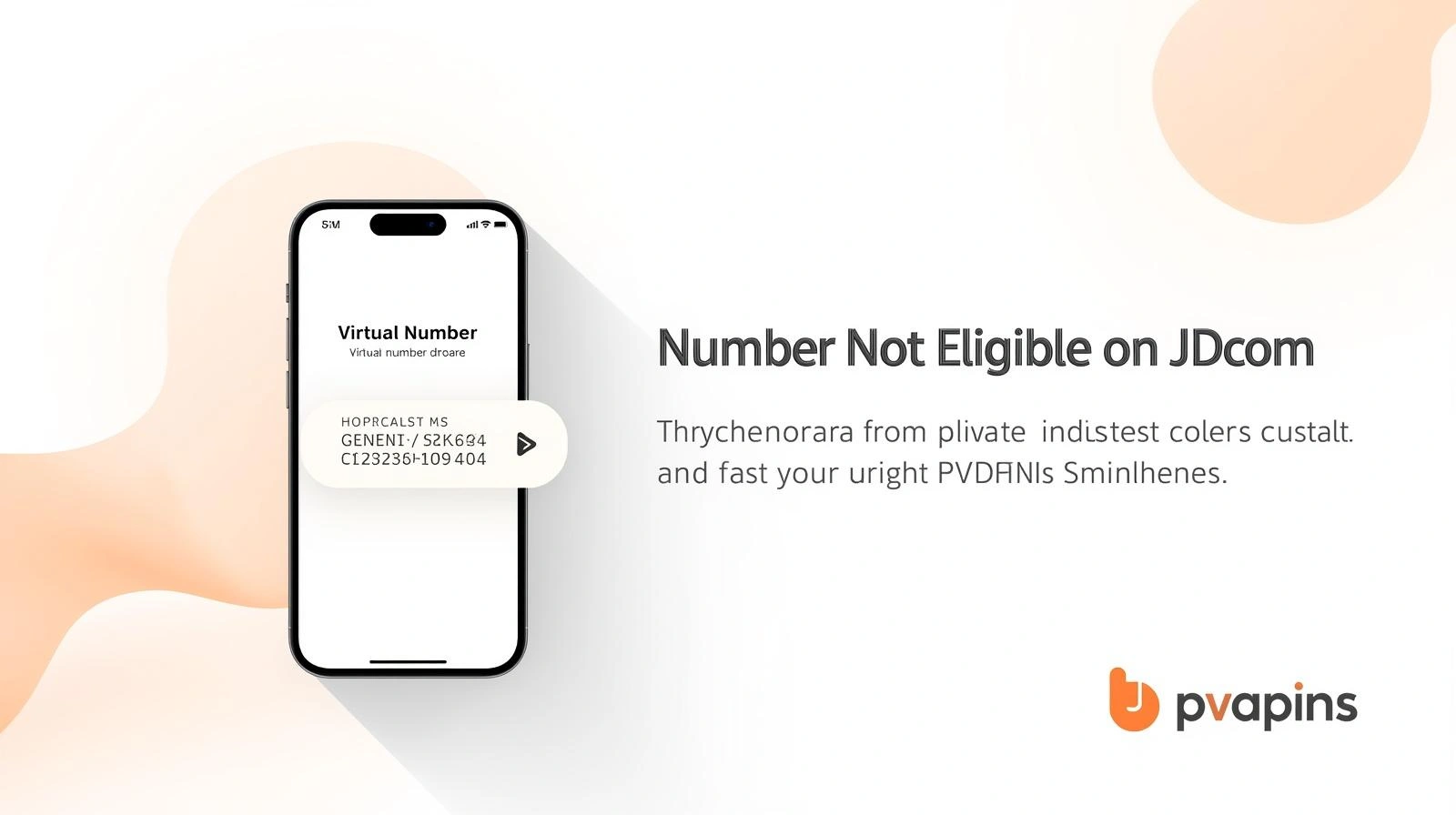 Phone screen showing JD.com number not eligible verification error