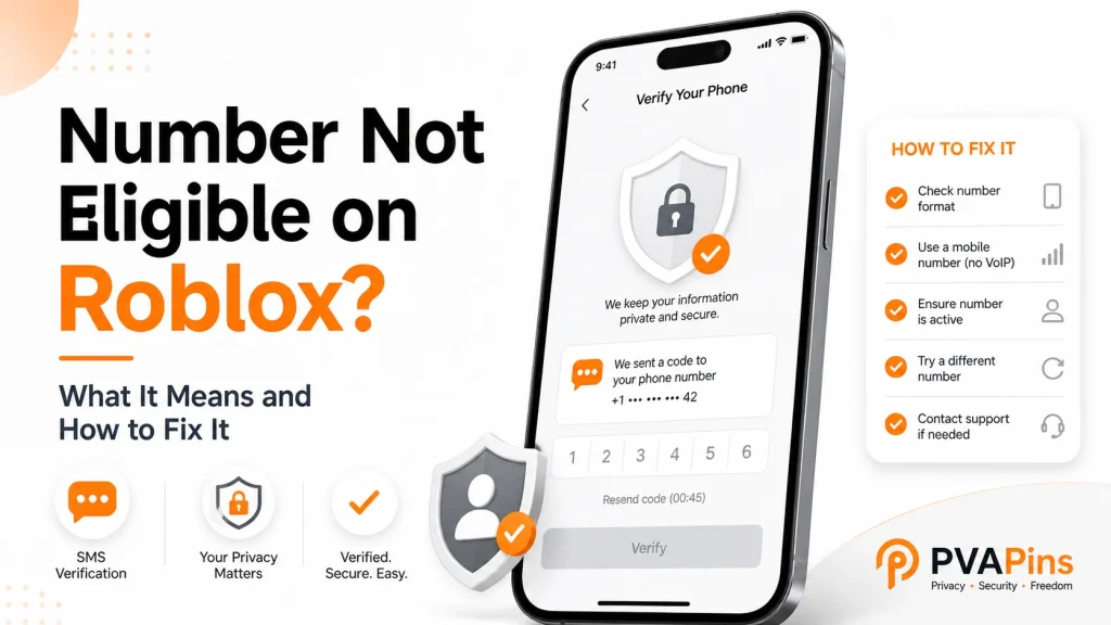 Phone showing Roblox number not eligible verification error