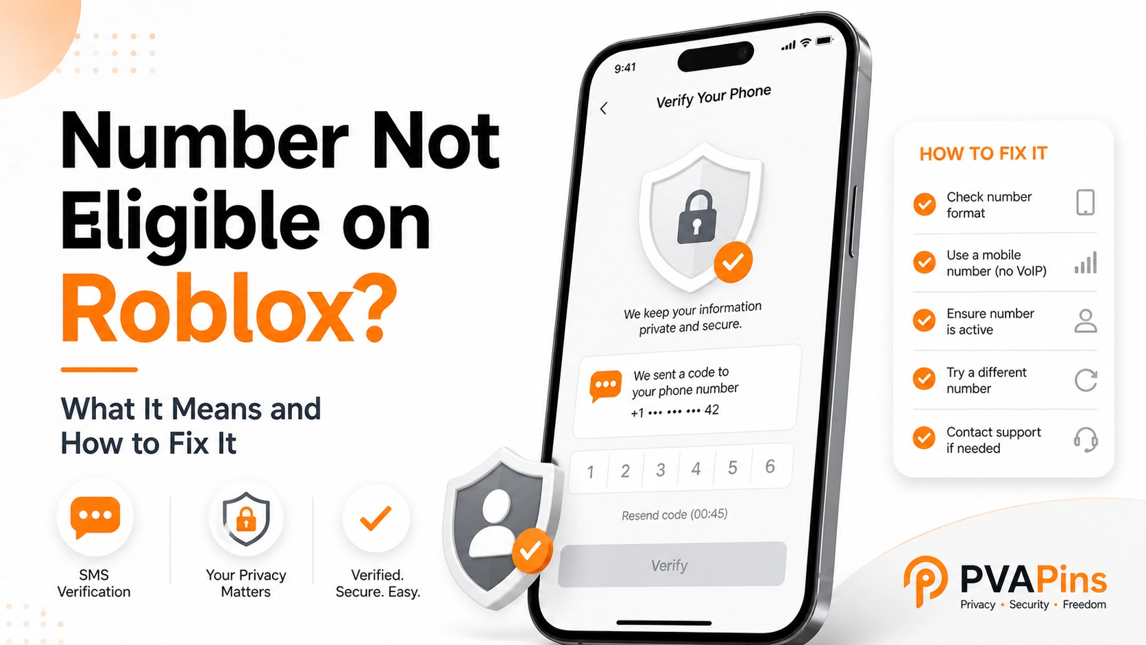 Phone showing Roblox number not eligible verification error
