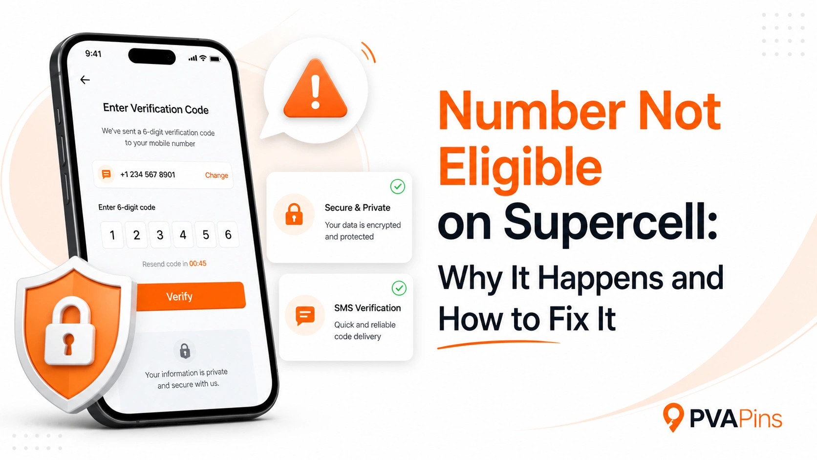 Phone showing Supercell number not eligible verification error
