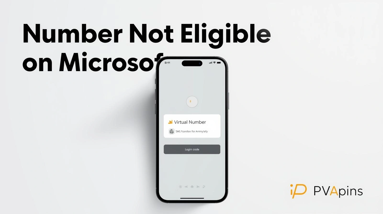 Phone verification form on Microsoft with steps to fix number not eligible problems.