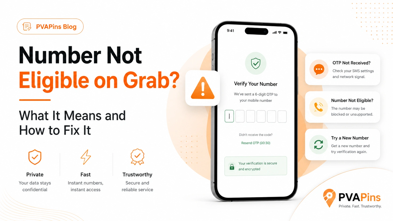 SMS troubleshooting flow for fixing Grab number eligibility issues