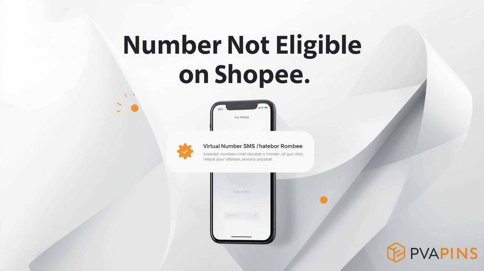 Shopee phone verification error showing “Number Not Eligible” on mobile screen.