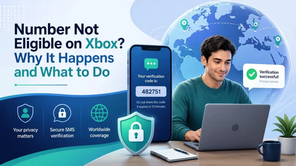 Step-by-step Xbox support guide for fixing an ineligible phone number issue.