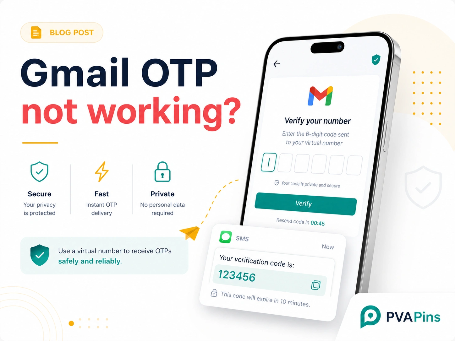 User checking phone for delayed Gmail OTP verification code