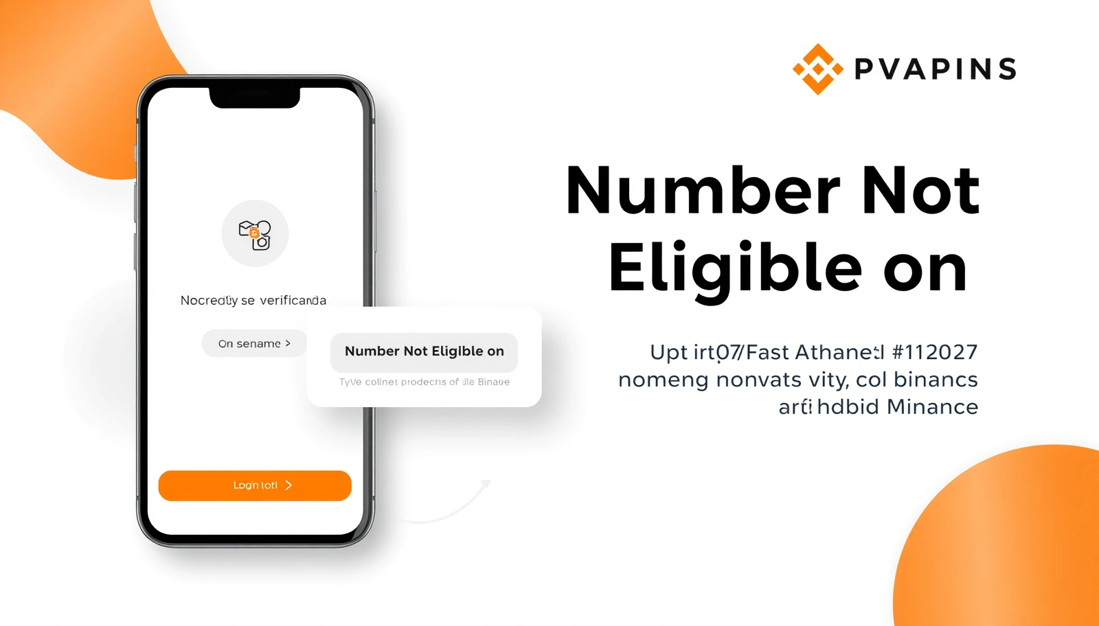 User seeing “Number Not Eligible on Binance” error during phone verification on the Binance mobile app.