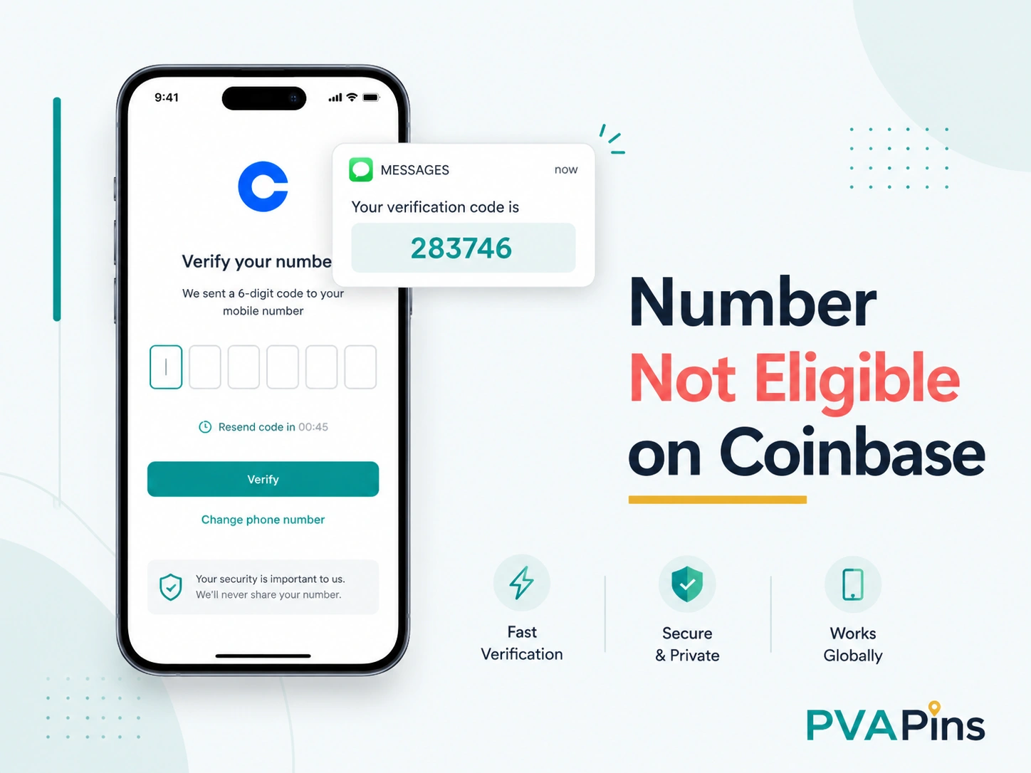 Virtual phone number OTP verification concept for fixing Coinbase phone number eligibility issues