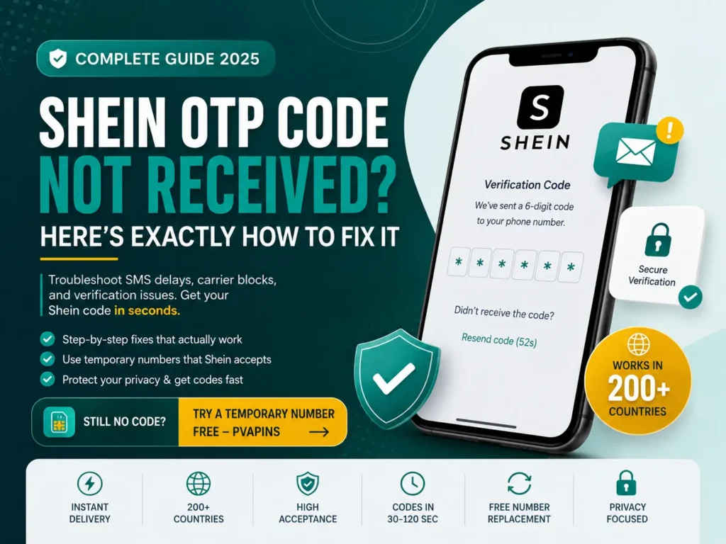 Shein OTP Code Never Received