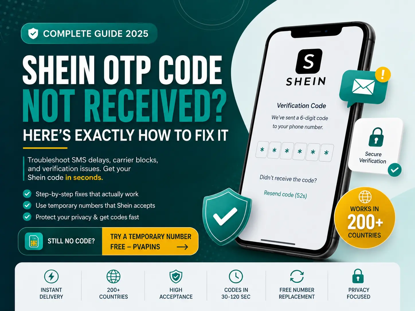 Shein OTP Code Never Received
