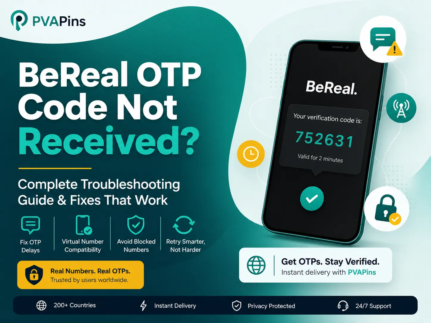 BeReal OTP code never received