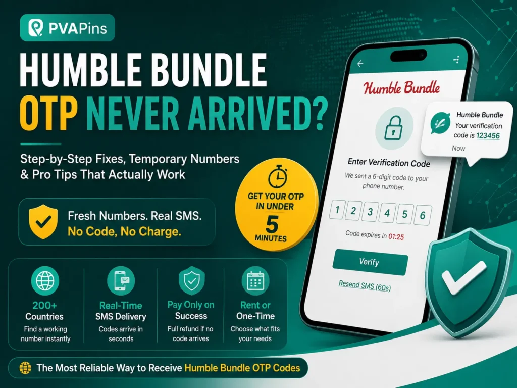 Humble Bundle OTP code never received