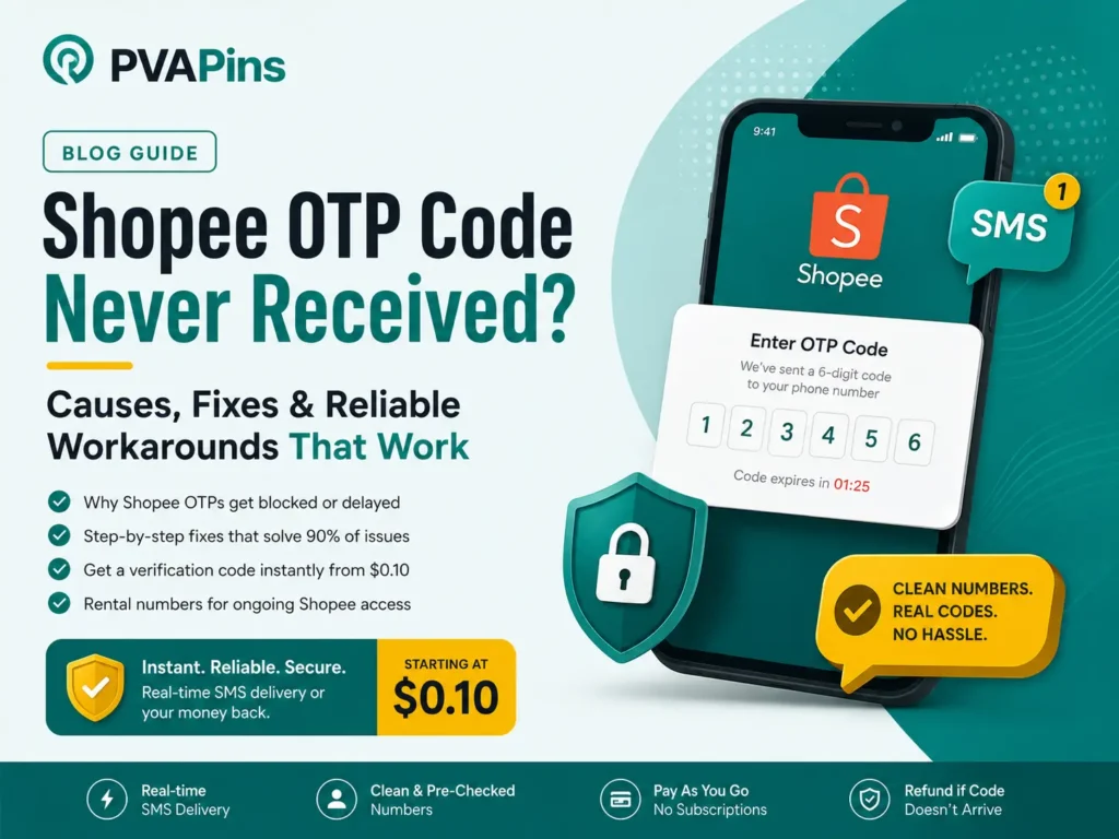 Shopee otp code never received