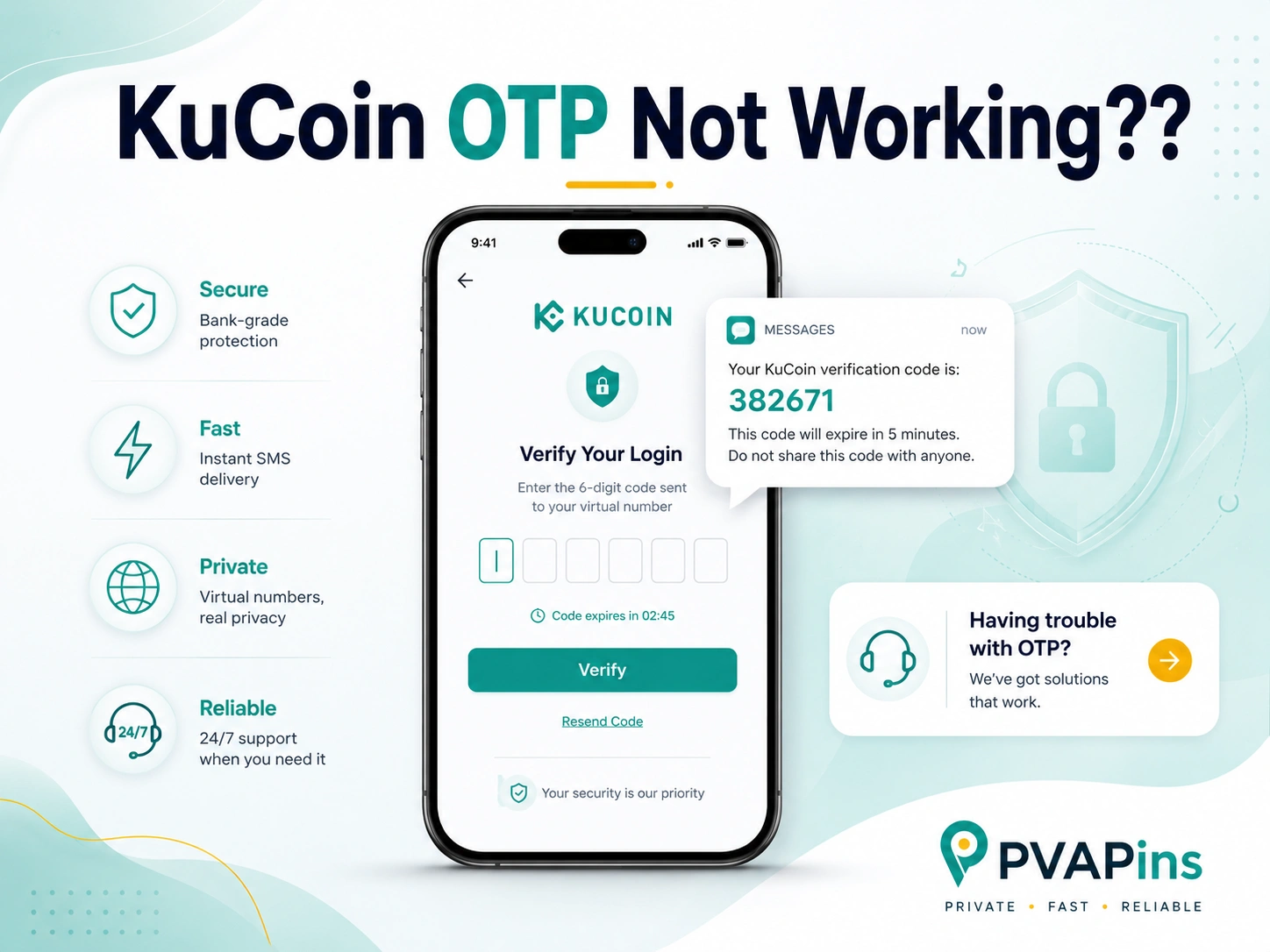 KuCoin OTP Not Working