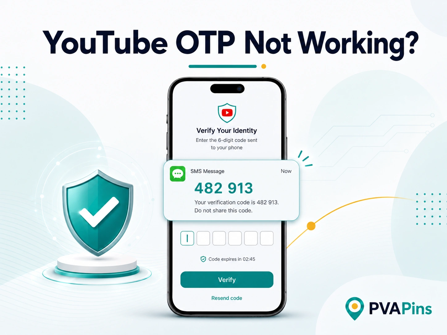 YouTube OTP Not Working