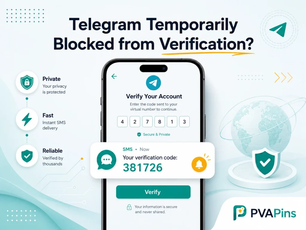 Telegram temporarily blocked from verification
