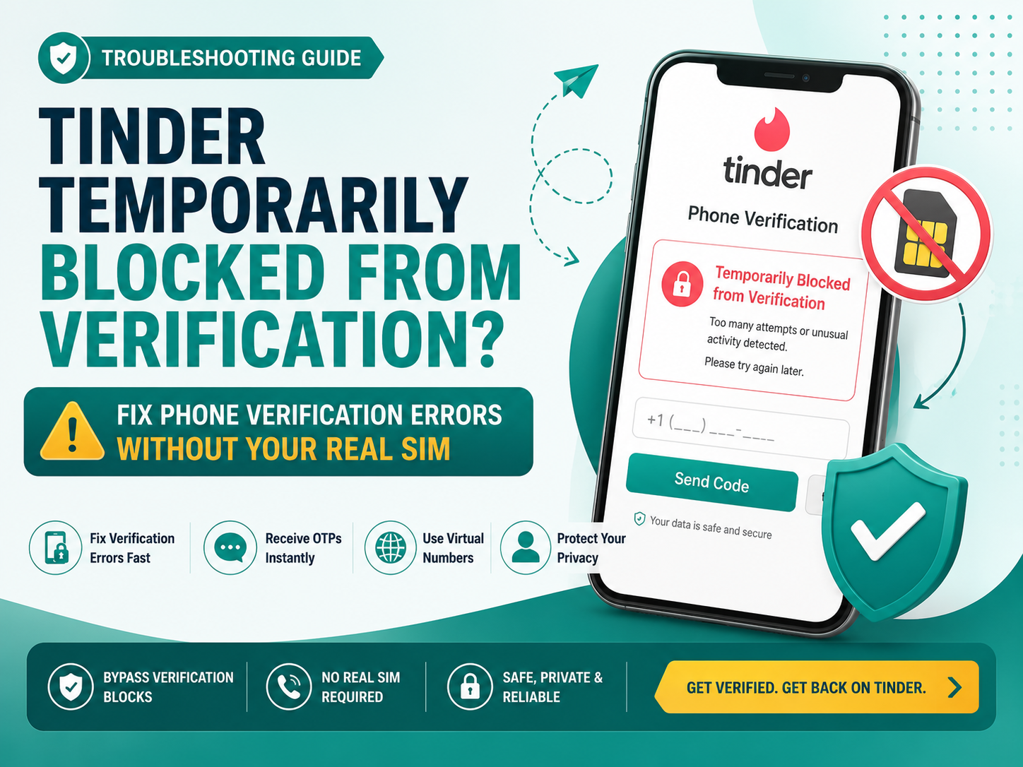 Tinder temporarily blocked from verification