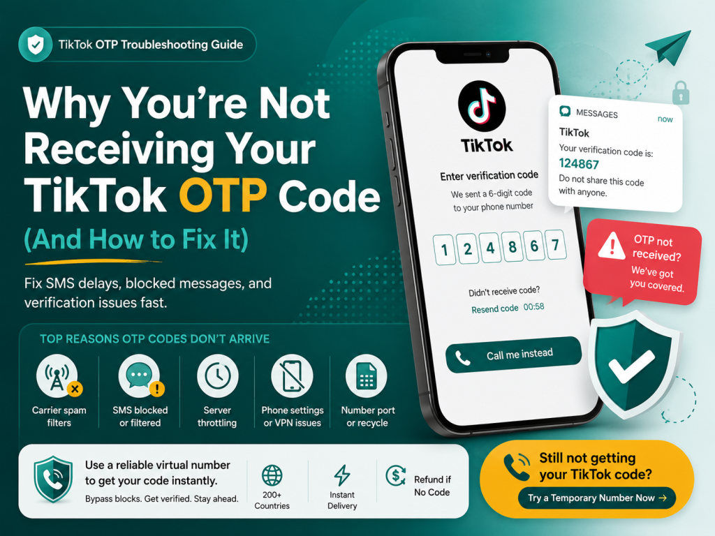 TikTok OTP Code Never Received