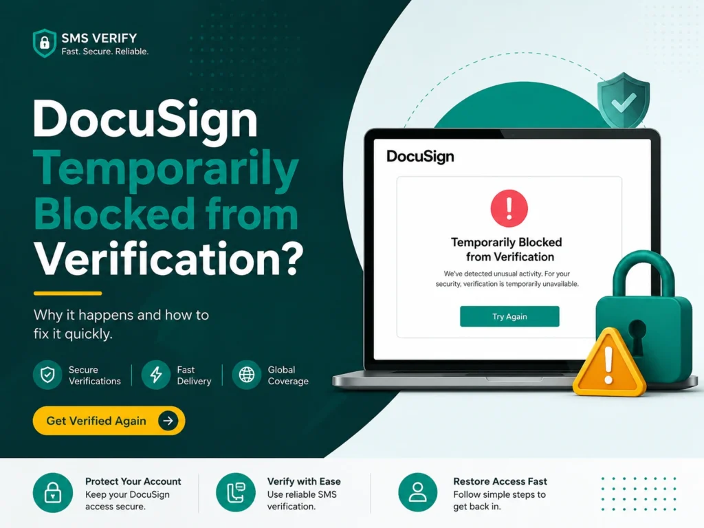 DocuSign temporarily blocked from verification