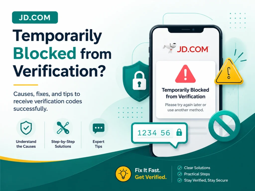 JDcom temporarily blocked from verification