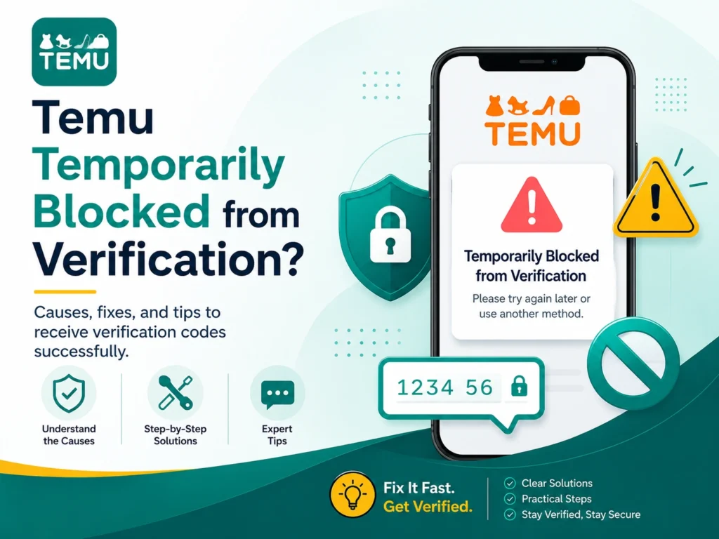 Temu temporarily blocked from verification