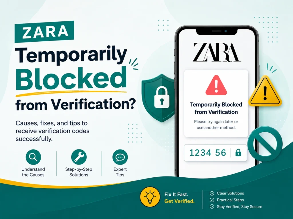 Zara temporarily blocked from verification