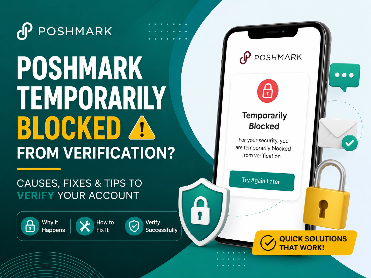 Poshmark temporarily blocked from verification?