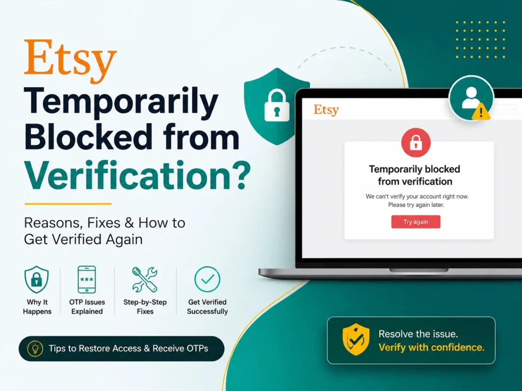 Etsy temporarily blocked from verification
