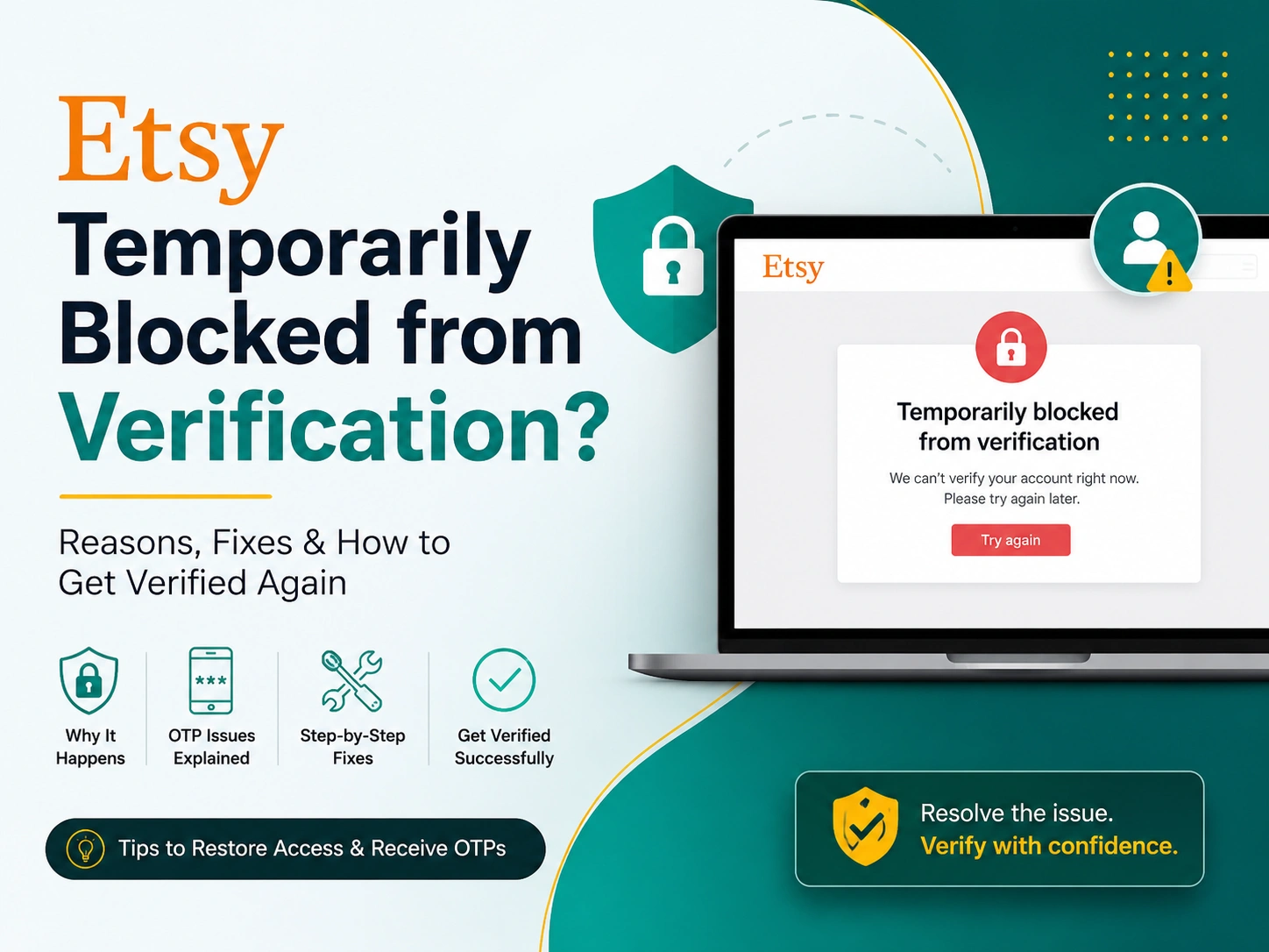 Etsy temporarily blocked from verification