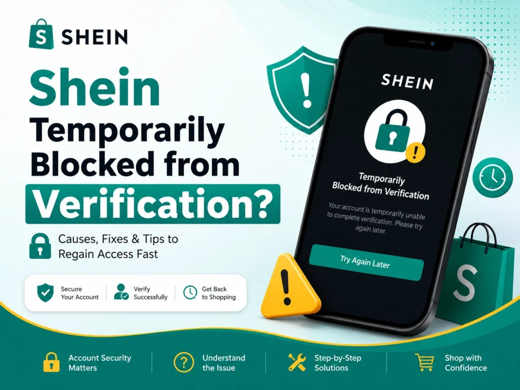 Shein temporarily blocked from verification