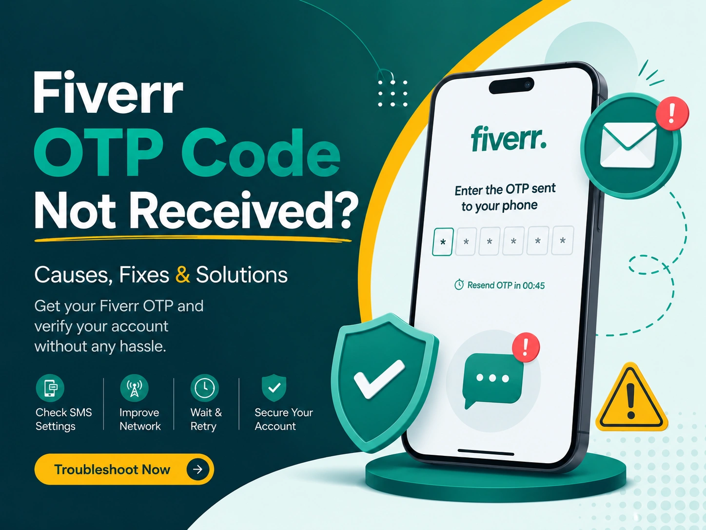 Fiverr OTP Code Not Received