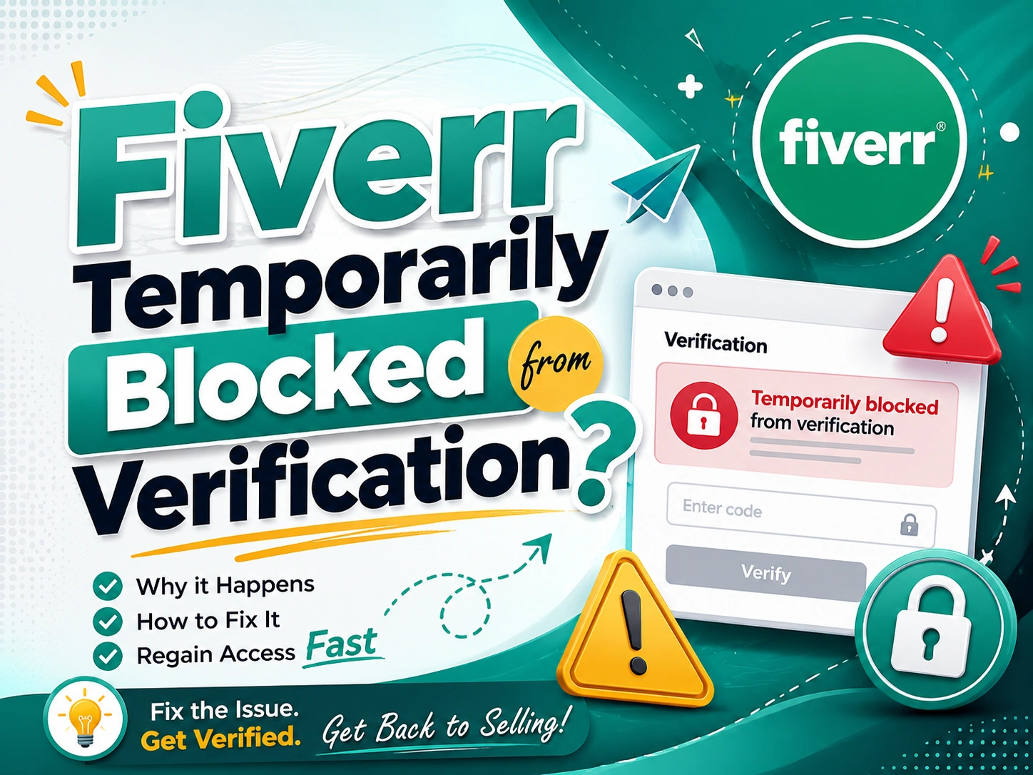 Fiverr temporarily blocked from verification