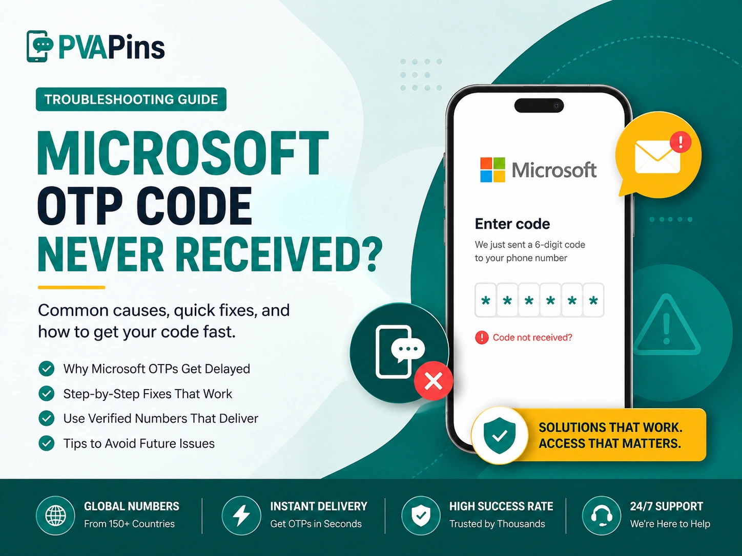 Microsoft OTP Code Never Received