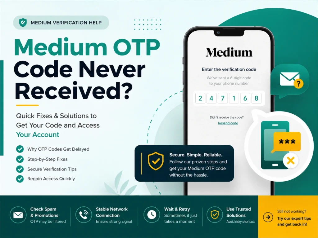 Medium OTP code never received