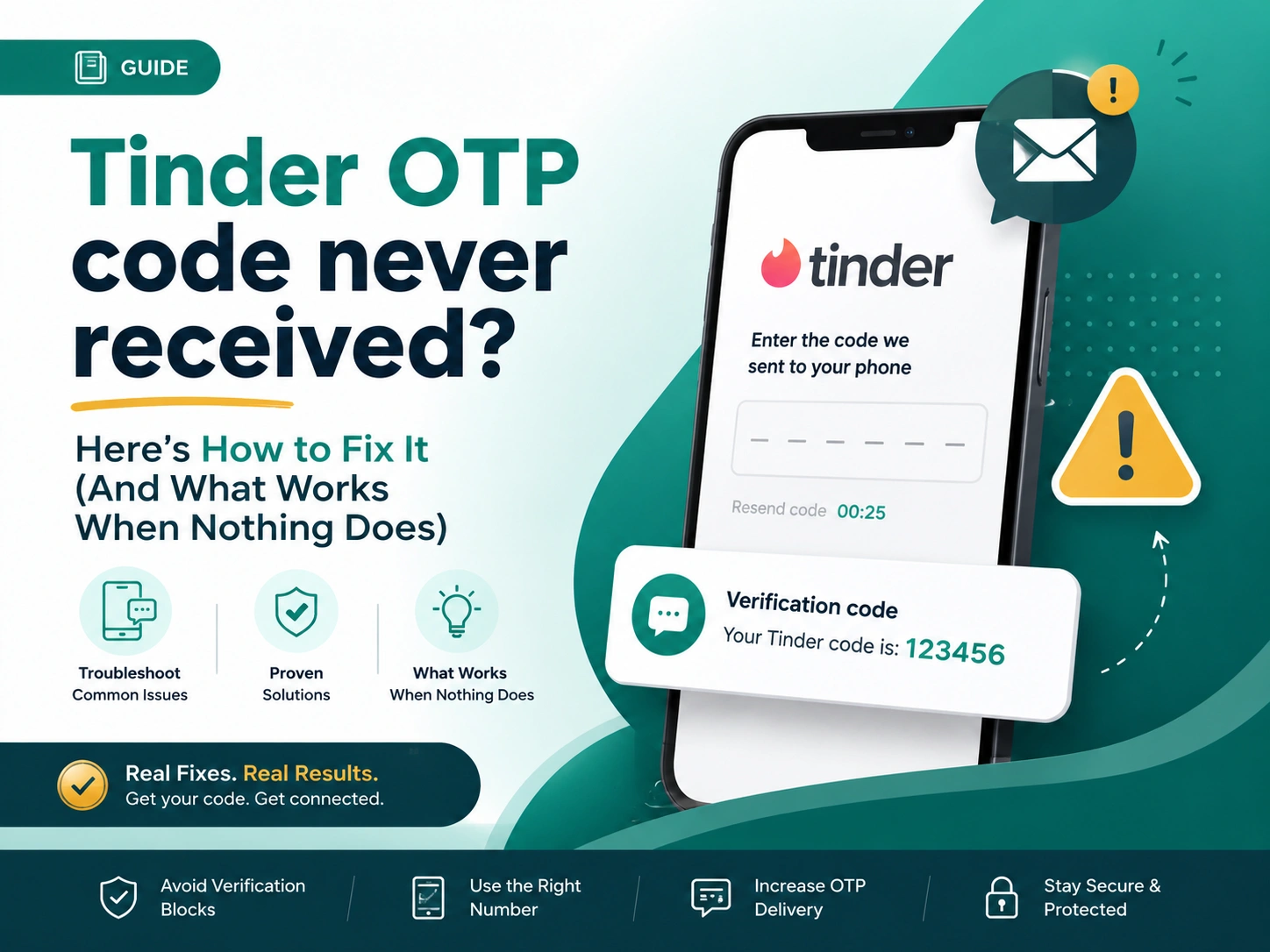 Tinder OTP code never received