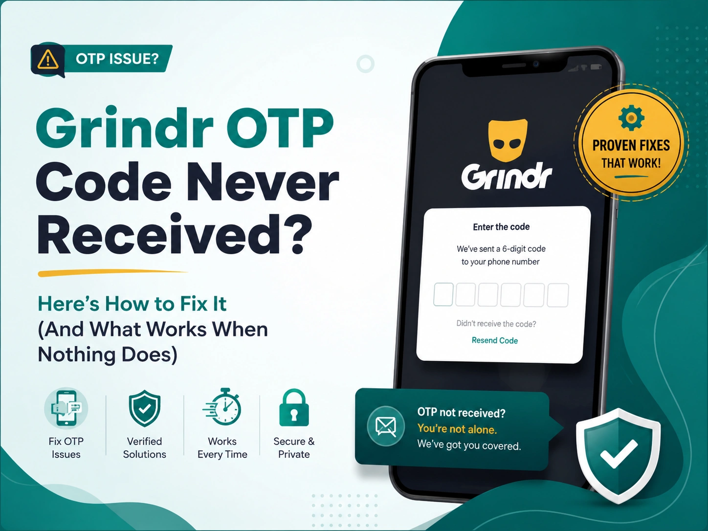 Grindr OTP Code Never Received
