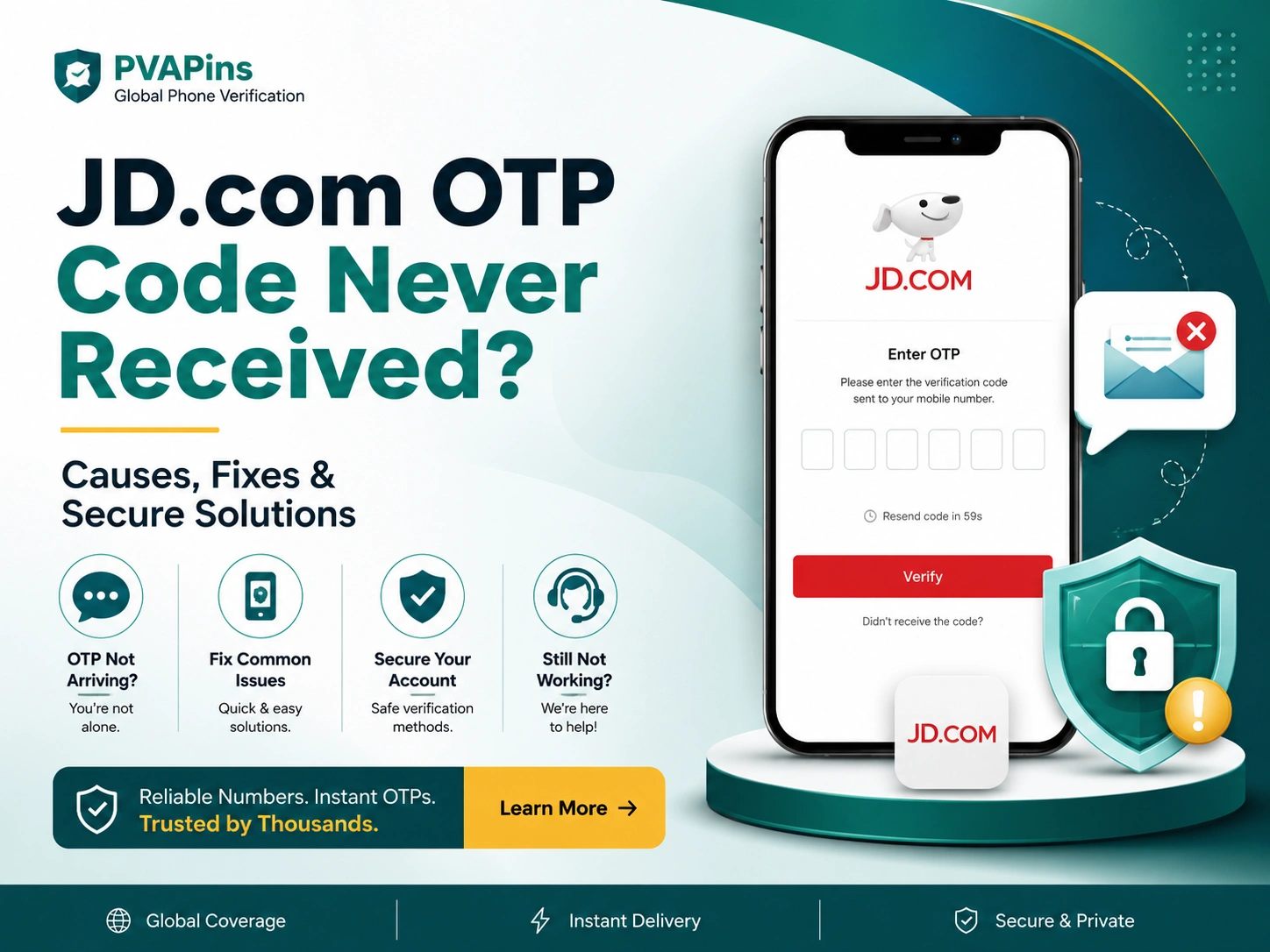 JD.com OTP code never received